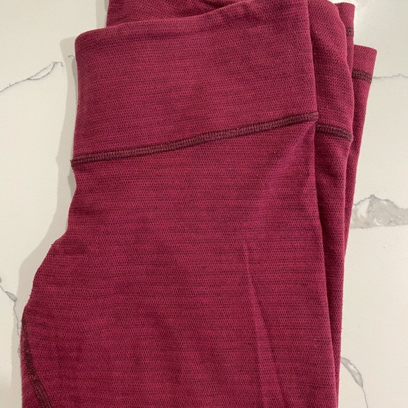 Burgundy Lululemon Leggings - Picture 4 of 7